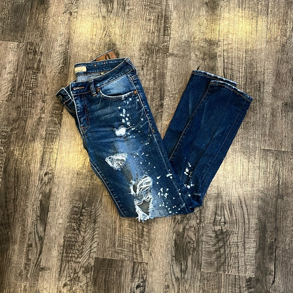 Rock Revival Remix Women’s destructed straight leg jeans size 27 regular